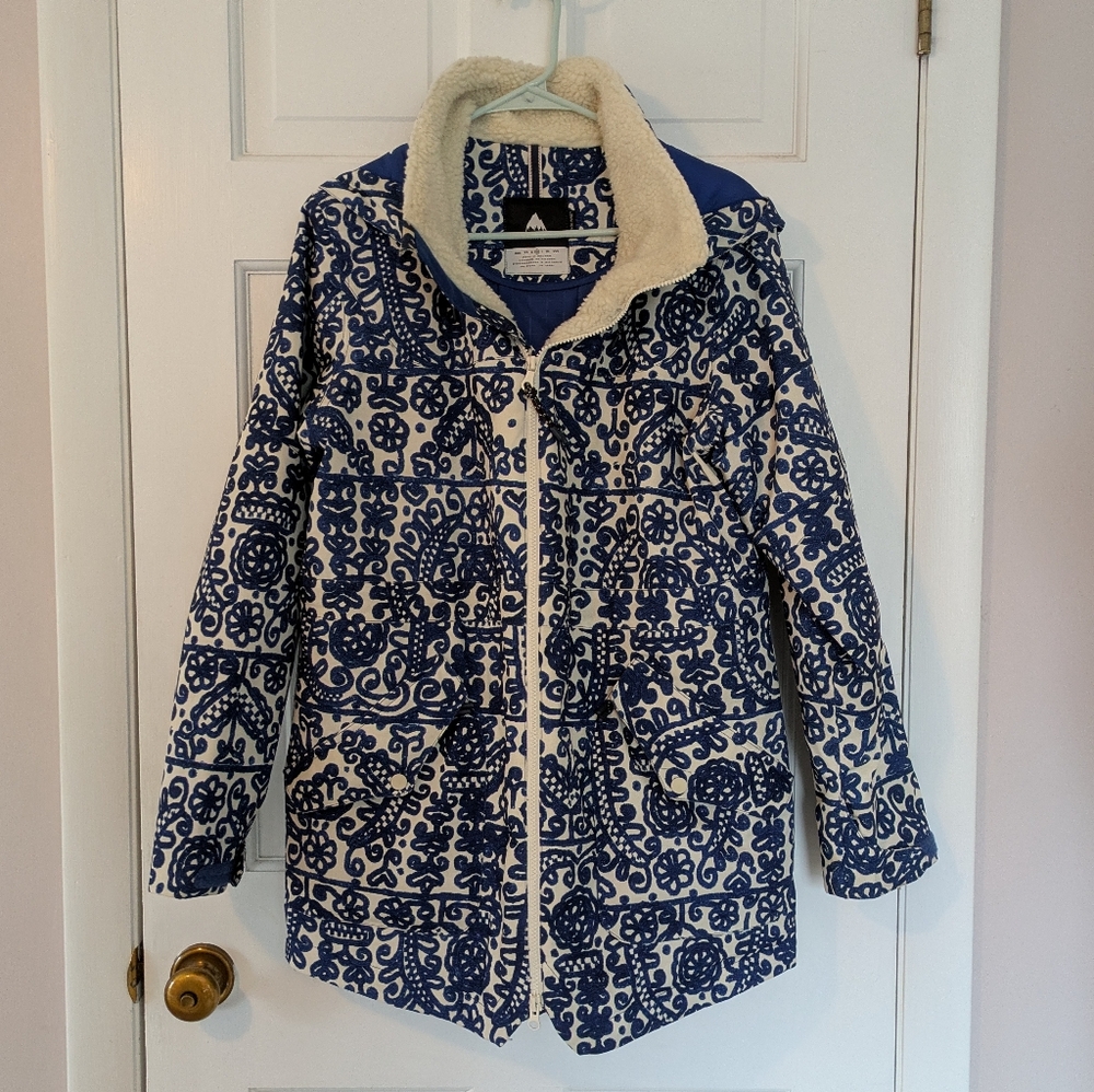 Burton Prowess EUC Women's Snowboarding Skiing  Jacket Medium M Blue & White